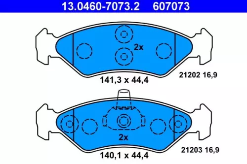 Bremsbelagsatz, Scheibenbremse