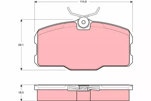 Bremsbelagsatz, Scheibenbremse