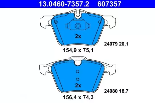 Bremsbelagsatz, Scheibenbremse