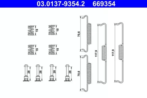 Zubehörsatz, Feststellbremsbacken