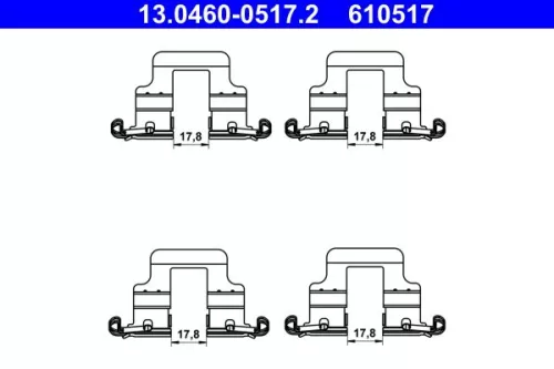 Zubehörsatz, Scheibenbremsbelag