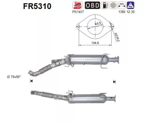 Ruß-/Partikelfilter, Abgasanlage