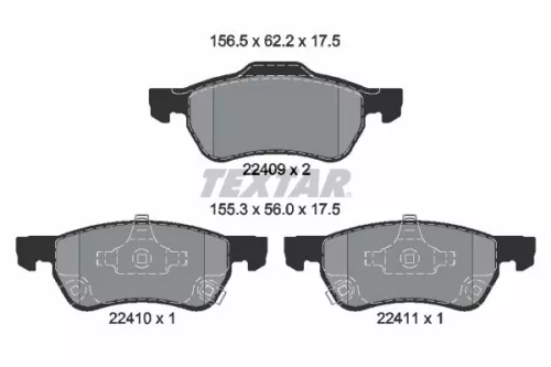 Bremsbelagsatz, Scheibenbremse