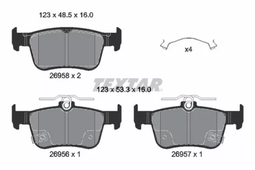 Bremsbelagsatz, Scheibenbremse