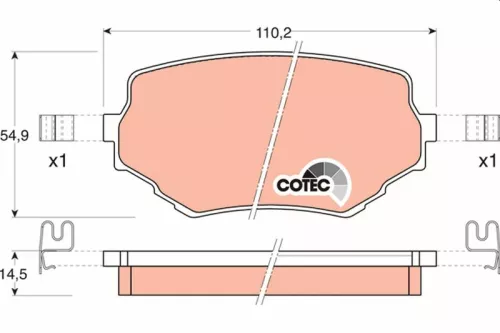 Bremsbelagsatz, Scheibenbremse