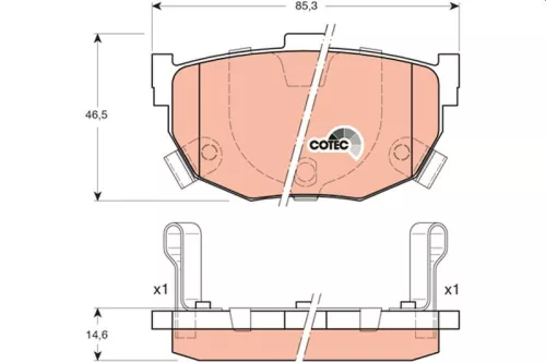 Bremsbelagsatz, Scheibenbremse