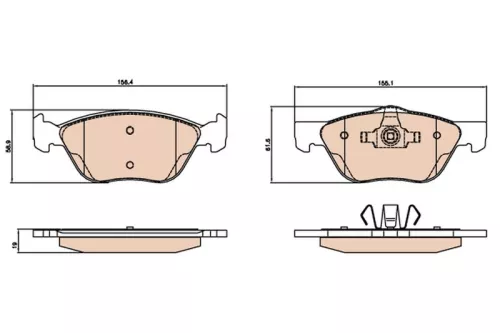 Bremsbelagsatz, Scheibenbremse