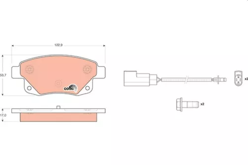 Bremsbelagsatz, Scheibenbremse