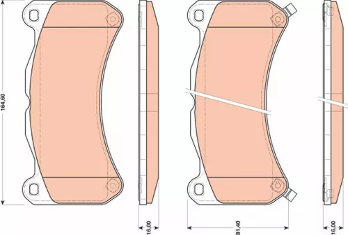 Bremsbelagsatz, Scheibenbremse