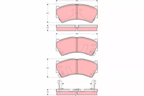 Bremsbelagsatz, Scheibenbremse
