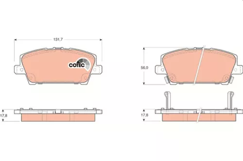 Bremsbelagsatz, Scheibenbremse