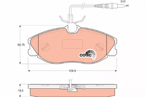 Bremsbelagsatz, Scheibenbremse