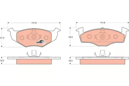 Bremsbelagsatz, Scheibenbremse