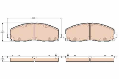Bremsbelagsatz, Scheibenbremse