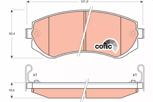 Bremsbelagsatz, Scheibenbremse