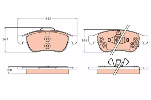 Bremsbelagsatz, Scheibenbremse